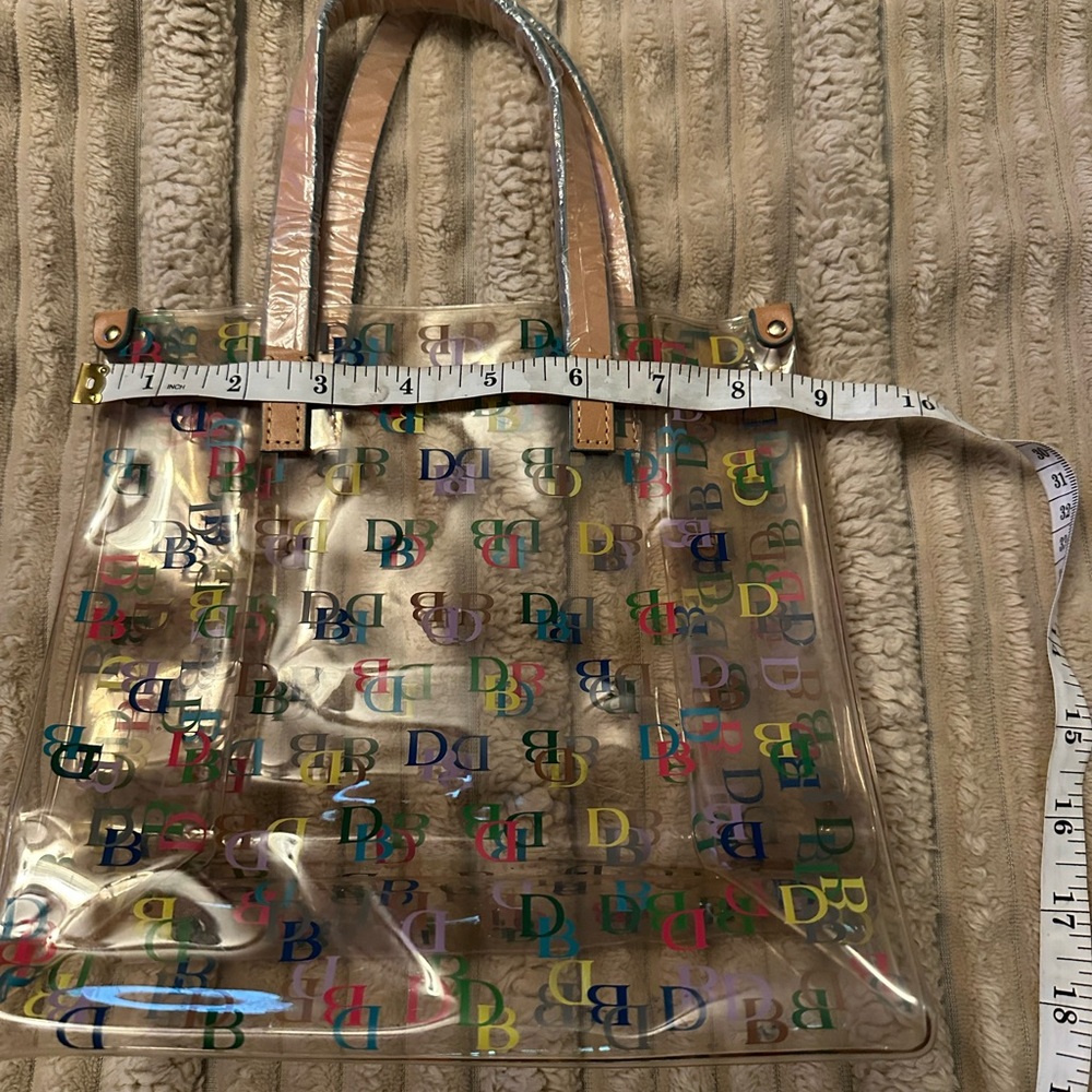 Dooney and Burke Clear Multicolor DB Logo Tote Bag - Designer-Inspired